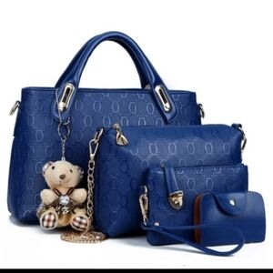 Elegant Blue Handbag Set